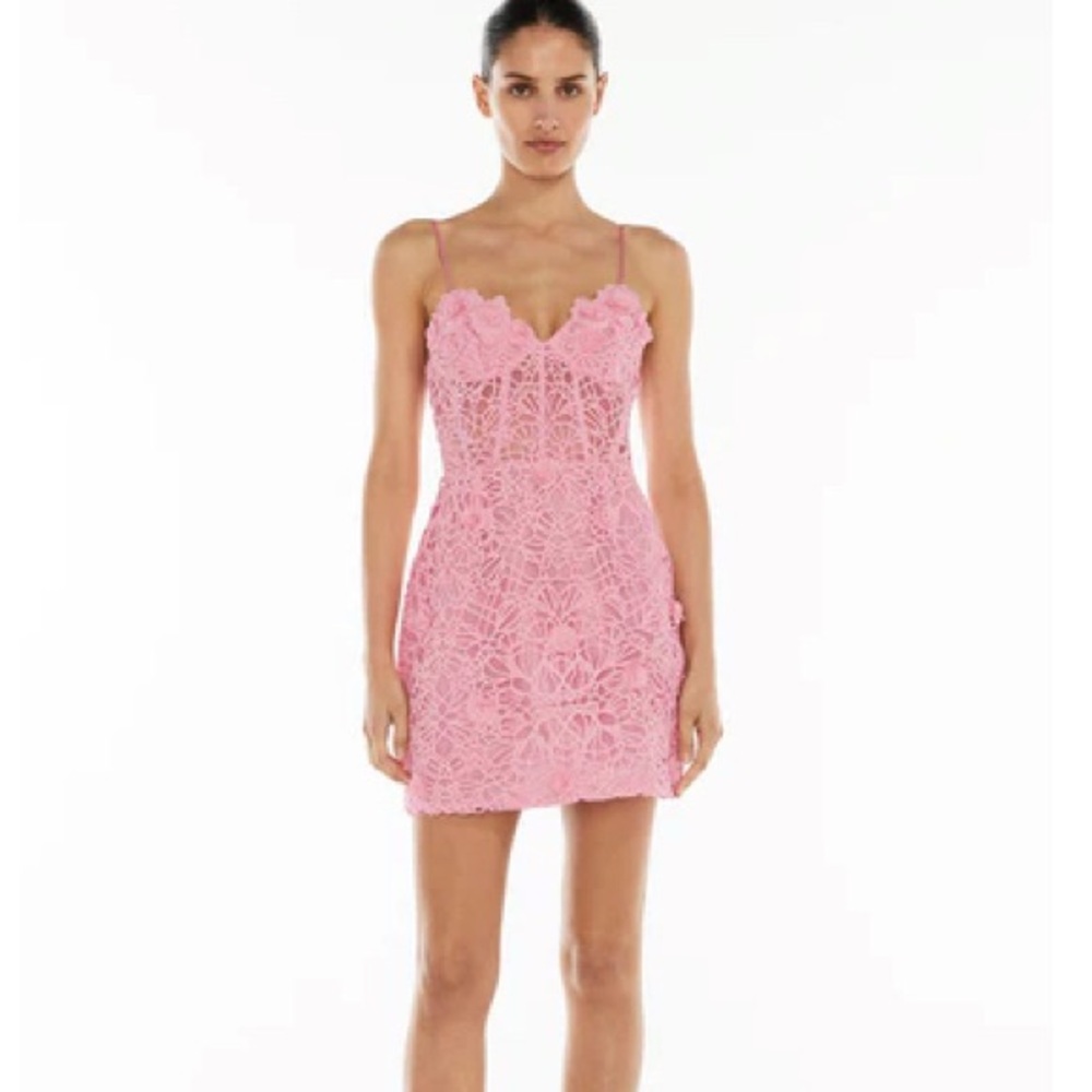 Manning Cartell Pink Lace Mini Dress